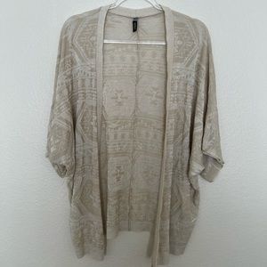 Cream Aztec loose fitting cardigan